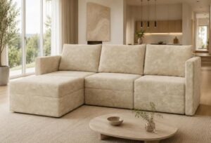 215cm Wide                                                          Sofa with Storage Space