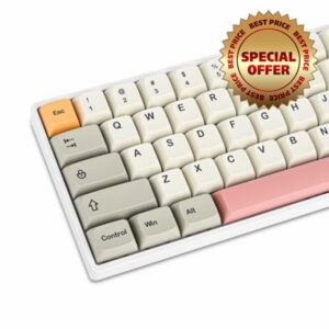 9009 Retro XDA Profile Keycaps Set                                                          133 keys Minimalist Dye-Sub PBT Compatible with 60%/65%/75%/96% Mechanical Keyboards