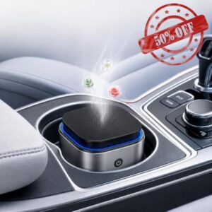 Trace Rechargeable Car Air Freshener Diffuser with 2 Solid Scent Pads                                                          Smart car fragrance diffuser starts when the vehicle moves and rests when parked