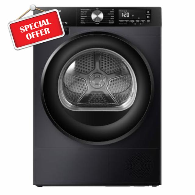 Hisense 3S Series DH3S902BBCC Wifi Connected 9Kg Heat Pump Tumble Dryer - Black - A++ Rated           [Energy Class C]