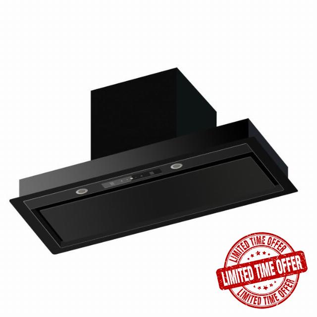 electriQ 52cm Canopy Cooker Hood - Black