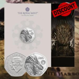 2026 UK GoT Fire 50p Brilliant Uncirculated Coin in Mint Sealed Pack