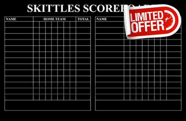 Masters Traditional Games Skittles Scoreboard (for 7 Leg Games)