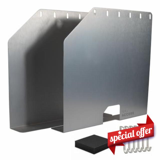 Aluminium Windshield by Vento | Compatible with 2 Cook 2 & 3 Pro & Deluxe | Portable Camping Stove Windbreak for BBQ & Outdoor Cooking | Incl. utensil hanging points & hooks