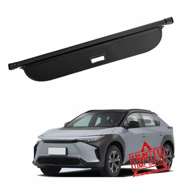 For Toyota BZ4X 2023 2024 Retractable Cargo Cover Rear Trunk Shade Luggage Security Cover 1Set Rear Parcel Shelf Load Cover(Carbon Fiber)