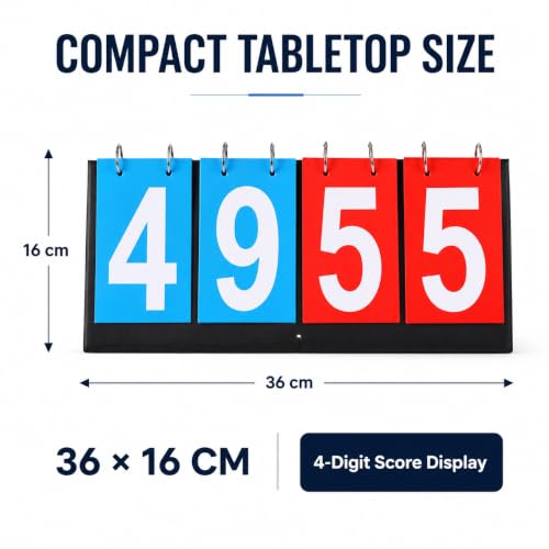 6 Pack 36 x 16 cm Portable Tabletop Score Board                                                          Portable tabletop score keeper