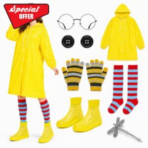 Mprocen Women's Yellow Raincoat Costume Set