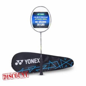 Yonex Astrox Attack 10DG Ultra Strong| Made with Japanese Graphite|Strung Badminton Racquet with Full Cover 80 Grams - 32 Lbs