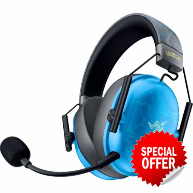 Razer BlackShark V3 X HyperSpeed Pokémon - Wireless gaming headset - 270 g - TriForce 50 mm drivers - Surround sound - 2.4 GHz wireless & Bluetooth | Lucario