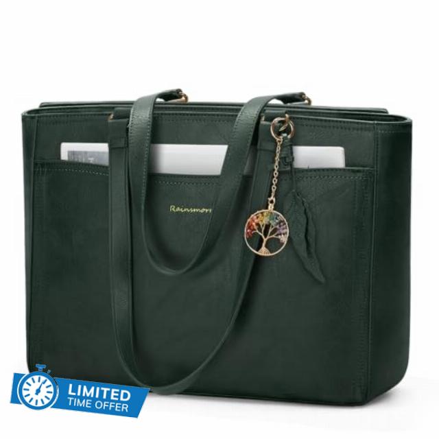 RAINSMORE Laptop Handbags for Women 15.6 Inch