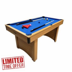 BCE 5ft Static Leg Pool & Snooker Table – Oak Effect                                                          Complete with all accessories for Snooker and Pool