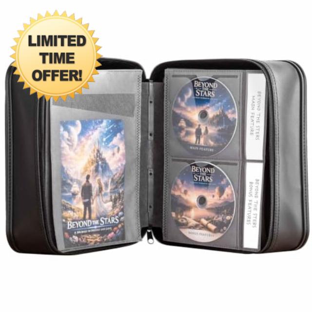 SANWA CD DVD Case Holder -100 Capacity & 50 Booklet Insert