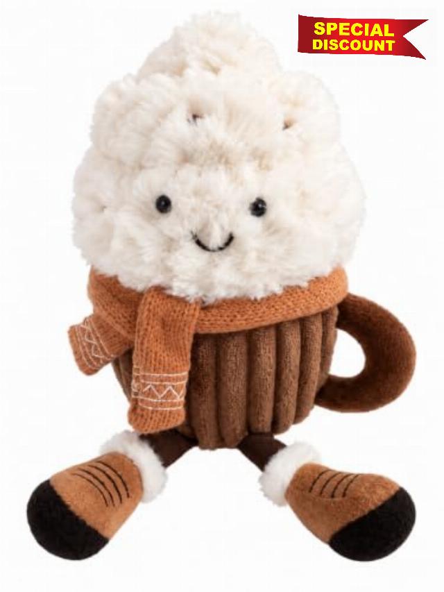 Amuseables Scarffles Hot Chocolate                                                          Brown corduroy mug