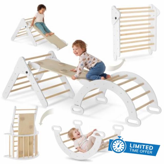 ectake® 8-in-1 Indoor Climbing Frame with Climbing Arch