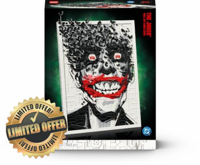 LEGO DC Batman The Joker Wall Art Comic Cover 67012                                                          Set for Adults