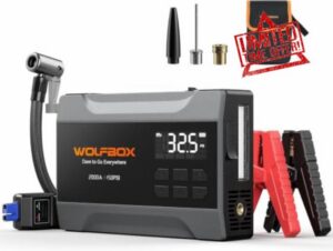 WOLFBOX MV10Air Jump Stater with Air Compressor 5.0L Petrol / 3.0L Diesel                                                          4-in-1