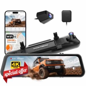 WOLFBOX G900 Core-N 12"4K Mirror Dash Cam