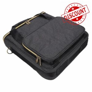 GOWENIC Record Carrying Bag Holds 10 LPs with Pockets for 7 10 12                                                          Padded Protector