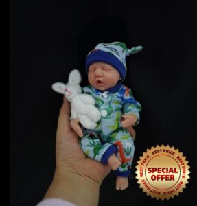 MYREBABY 7 Inch Mini Silicone Baby