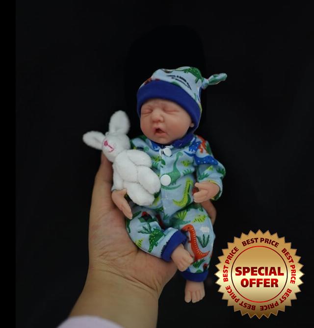 MYREBABY 7 Inch Mini Silicone Baby