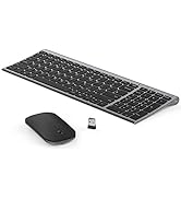 seenda COE500 Pro Bluetooth Backlit Keyboard and Mouse Multi-device, Black | Rechargeable Ergonom...