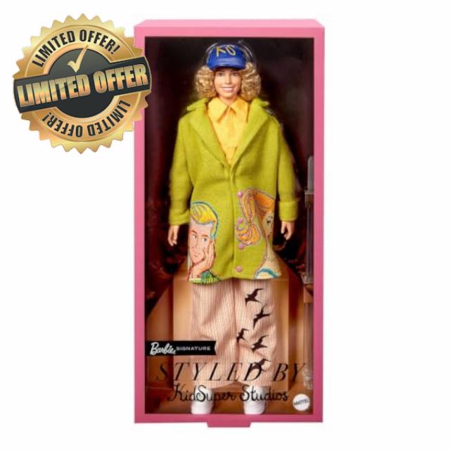 Barbie Signature Styled by KidSuper Ken Doll Collectible Wearing Army with Vintage Prints