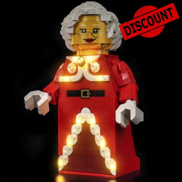 LocoLee LED Light Set Compatible with LEGO Up-Scaled Mrs. Claus Minifigure                                                          Lighting Kit Compatible with LEGO 40875 Up-Scaled Mrs. Claus Minifigure