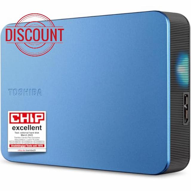 Toshiba Canvio Flex 4TB – Portable 2.5’’ External Hard Drive (HDD) for Mac