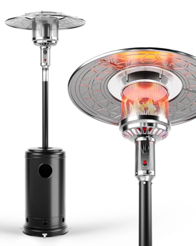 Outdoor LPG Garden Heater with Aluminium Reflector & Wheels