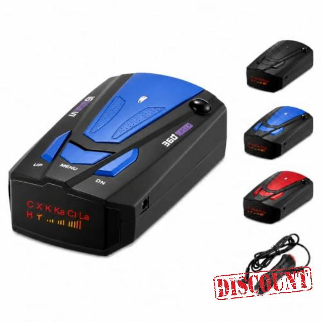 Speeder Pro Radar Detector Car Radar Speed Camera Warning Device Long Range Detection 360 Degree Coverage Voice Alert System For Road Monitoring And Driving Awareness Support (Blue)
