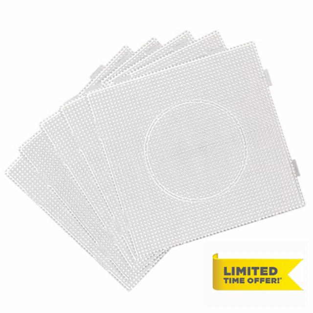 5pcs Heat-resistant Bead Ironing Board 14x14cm Clear Pegboard Kids Craft Project Skill Development Heat Resistant Beads Se