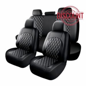 Shkalacar Full Set PU Leather Car Seat Covers Universal Fit Front and Rear Seat Protectors with Airbag Compatible Stitching
