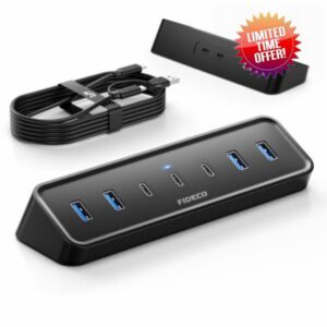 FIDECO 7-Port USB 3.0 Hub for Desktop
