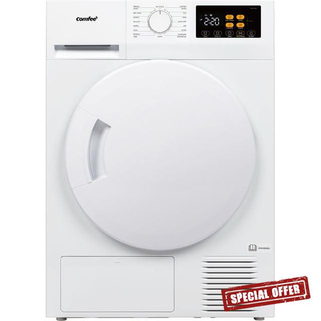 Comfee 8kg Heat Pump Tumble Dryer A+ Rated in White                                                          WiFi Connected