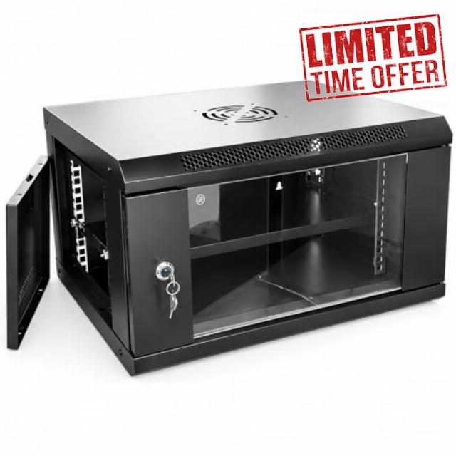 6U Wall Mount Network Cabinet 530x400x300mm Server Rack with Lockable Door                                                          Wall Mounted Rack Cabinet with Ventilation