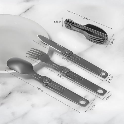 Fork) Titanium-Plated Grey Magnetic Folding