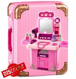 Kids Makeup Vanity Trolley Playset