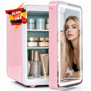 16L Skincare Mini Fridge with LED Mirror