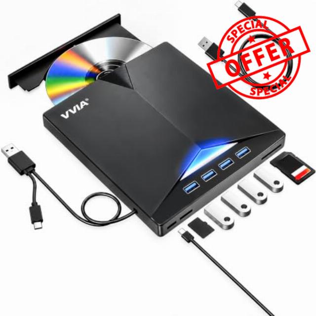 ia External CD/DVD Drive USB 3.0 & Type-C Burner                                                          4 x USB 3.0 ports