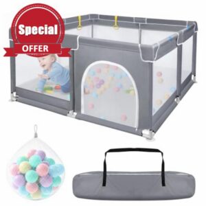 Small Foldable Baby Playpen with Mat for Babies & Toddlers
