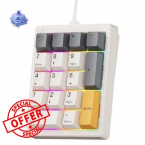 Kisnt MF17 Wired QMK/VIA Mechanical Numpad for Excel Financial Data Entry                                                          QMK/VIA Programmable