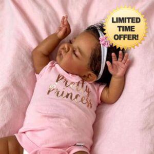Zero pam 19in Black Baby Doll African American Black Reborn Dolls For Girls