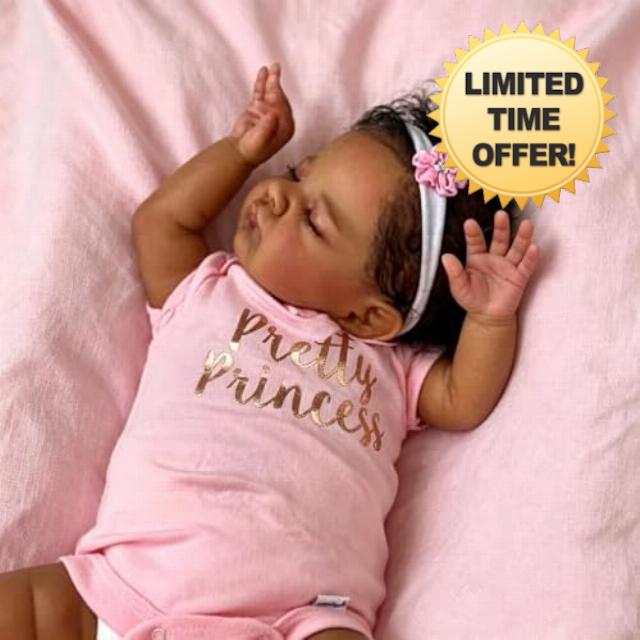 Zero pam 19in Black Baby Doll African American Black Reborn Dolls For Girls