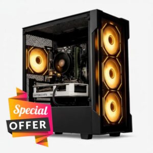OTZ Gaming PC Ryzen 5 5500 RTX 5060 32GB RAM 1TB SSD Windows 11 650W PSU WiFi VR Ready Desktop Compute