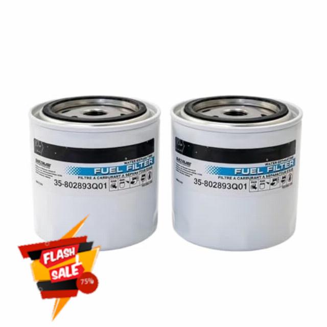 For Mercury For MerCruiser 35-802893Q01 35-802893T Marine Fuel Filter Fit Outboard Sterndrive 4.3L Engine(2 pcs)