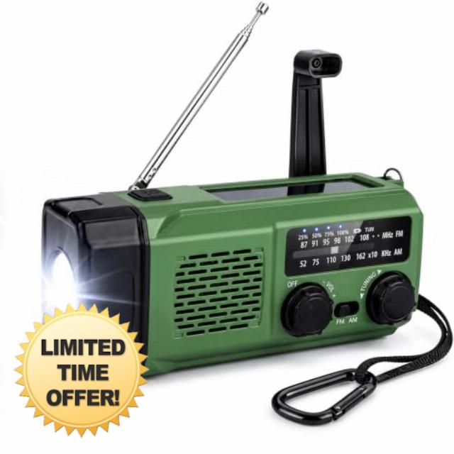 Wind Up Solar Radio