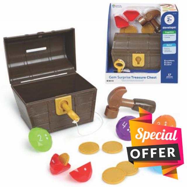 Learning Resources Gem Surprise Treasure Chest