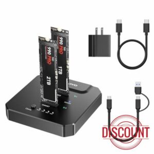 NVMe M.2 SSD Clone Enclosure – 20Gbps USB 3.2 Gen2X2