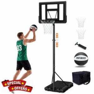 10FT Portable Basketball Hoop Outdoor for Kids Teens & Adults                                                          Heavy Duty Square Tube Frame