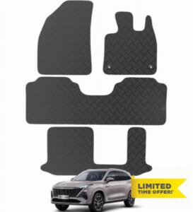 Rubber Car Mats For MG S9 (Plug-in Hybrid) 2026+ Onwards Tailored Fit Floor Mat Set Complete Accessory Black Custom Fitted - All Weather & Heavy Duty